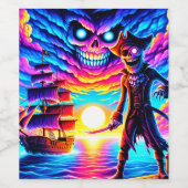 Étiquette Pour Bouteilles De Vin Pirate (Étiquettes simples)