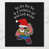 Étiquette Pour Bouteilles De Vin Pirate Père Noël Funny Vin Multiculé Noël (Étiquettes simples)