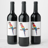 Étiquette Pour Bouteilles De Vin Pirate Scarlet Macaw (Bouteilles)