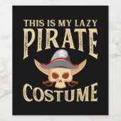 Étiquette Pour Bouteilles De Vin Pirates - Costume de Pirate Lazy (Étiquettes simples)