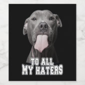 Étiquette Pour Bouteilles De Vin Pitbull (Étiquettes simples)