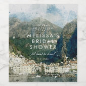 Étiquette Pour Bouteilles De Vin pittoresque amalfi italie rustique bouteille de do (Étiquettes simples)