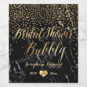 Étiquette Pour Bouteilles De Vin PixDezines Faux en or éblouis Confetti/Marbre (Étiquettes simples)