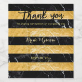 Étiquette Pour Bouteilles De Vin PixDezines Faux Gold/Black Marble (Étiquettes simples)