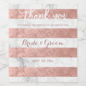 Étiquette Pour Bouteilles De Vin PixDezines Faux Rose Gold/Marbre (Étiquettes simples)