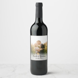 Étiquette Pour Bouteilles De Vin PixDezines Mariage Photo Étiquette de vin