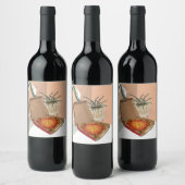 Étiquette Pour Bouteilles De Vin Pizza de Noël (Bouteilles)