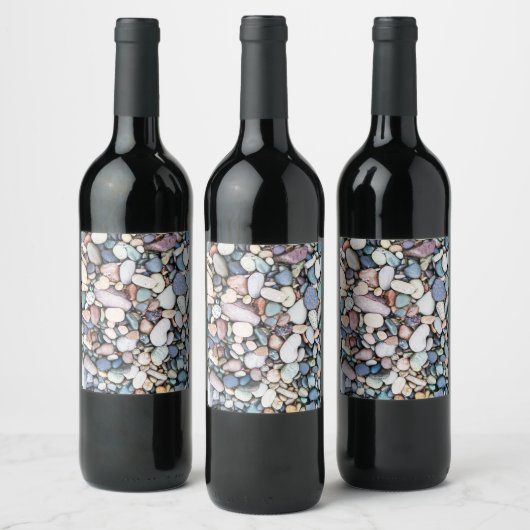 Étiquette Pour Bouteilles De Vin Plage de galets (Bouteilles)