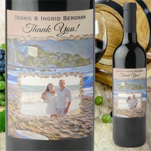 Étiquette Pour Bouteilles De Vin Plage de Los Muertos Merci 786