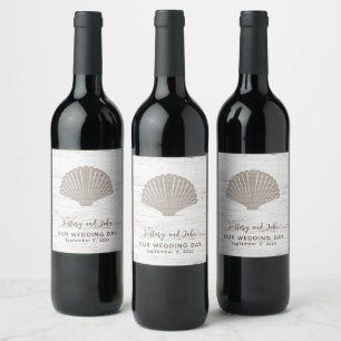 Étiquette Pour Bouteilles De Vin Plage Mariage à thème grain