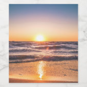 Étiquette Pour Bouteilles De Vin plage super vacances (Étiquettes simples)