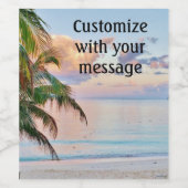 Étiquette Pour Bouteilles De Vin Plage tropicale (Étiquettes simples)