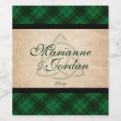 Étiquette Pour Bouteilles De Vin Plaid celtique (Étiquettes simples)