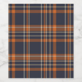 Étiquette Pour Bouteilles De Vin Plaid rustique Noël/hiver (Étiquettes simples)