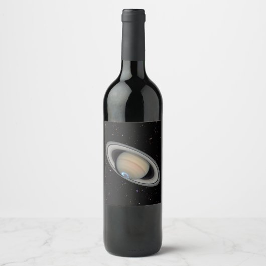 Étiquette Pour Bouteilles De Vin Planète Saturn Starry Sky (Devant)