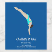 Étiquette Pour Bouteilles De Vin Plongée (Étiquettes simples)