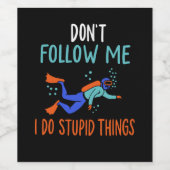 Étiquette Pour Bouteilles De Vin Plongée Plongée Sous-Marine (Étiquettes simples)