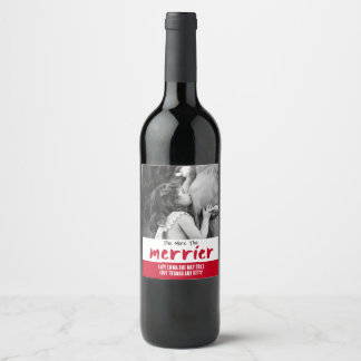 Étiquette Pour Bouteilles De Vin Plus La Grossesse Personalisée De Merrier Est Gran