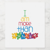 Étiquette Pour Bouteilles De Vin Plus que l'autisme (Étiquettes simples)