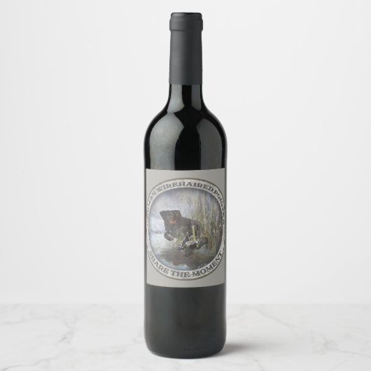 Étiquette Pour Bouteilles De Vin Pointer allemand à poil dur (Devant)