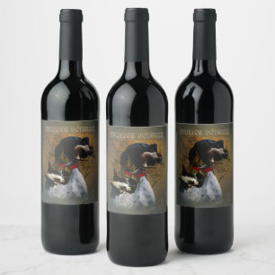 Étiquette Pour Bouteilles De Vin Pointer Anglais