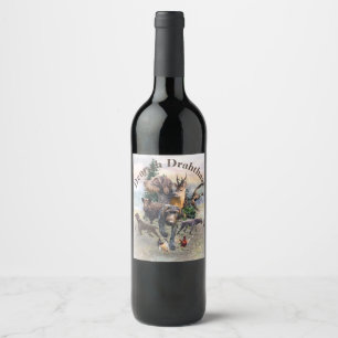 Étiquette Pour Bouteilles De Vin Pointeur À poils durs allemand