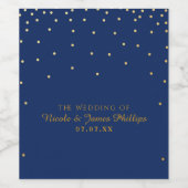 Étiquette Pour Bouteilles De Vin Points Confetti à huile d'or Elégant Étiquette de  (Étiquettes simples)