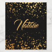 Étiquette Pour Bouteilles De Vin Points d'or (Étiquettes simples)