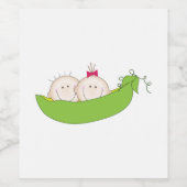 Étiquette Pour Bouteilles De Vin Pois Dans Un Morceau (Étiquettes simples)