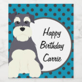 Étiquette Pour Bouteilles De Vin Pois Schnauzer personnalisés (Étiquettes simples)