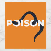 Étiquette Pour Bouteilles De Vin Poison (Étiquettes simples)