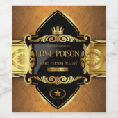Étiquette Pour Bouteilles De Vin Poison d'amour (Étiquettes simples)