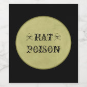 Étiquette Pour Bouteilles De Vin Poison de rat Potion d'Halloween (Étiquettes simples)