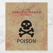 Étiquette Pour Bouteilles De Vin Poison du parti Halloween (Étiquettes simples)