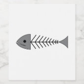 Étiquette Pour Bouteilles De Vin Poisson à rayons X (Étiquettes simples)