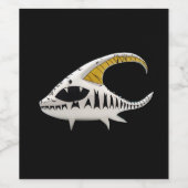 Étiquette Pour Bouteilles De Vin Poisson monstre drôle cool (Étiquettes simples)