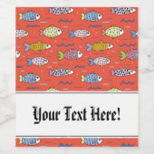 Étiquette Pour Bouteilles De Vin Poisson, poisson, poisson ! (Étiquettes simples)