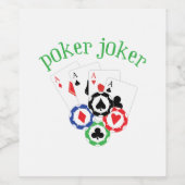 Étiquette Pour Bouteilles De Vin Poker Joker (Étiquettes simples)