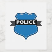 Étiquette Pour Bouteilles De Vin Police (Étiquettes simples)