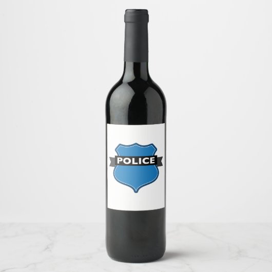 Étiquette Pour Bouteilles De Vin Police (Devant)