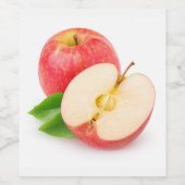 Étiquette Pour Bouteilles De Vin Pomme rouge (Étiquettes simples)