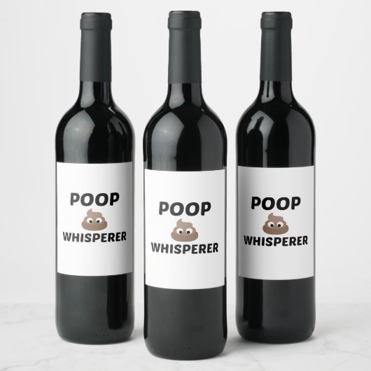 ÉTIQUETTE POUR BOUTEILLES DE VIN POOP WHISPERER (Bouteilles)