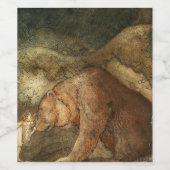 Étiquette Pour Bouteilles De Vin Poor Little Bear, 1912 par John Bauer (Étiquettes simples)