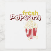 Étiquette Pour Bouteilles De Vin Popcorn frais (Étiquettes simples)