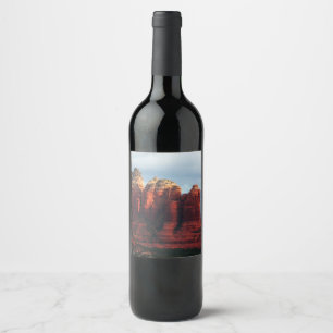 Étiquette Pour Bouteilles De Vin Pot de café nuageux Rock à Sedona Arizona