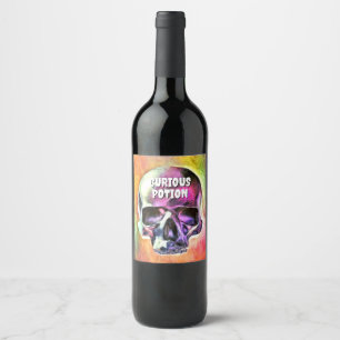 Étiquette Pour Bouteilles De Vin Potion Curieux.