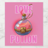 Étiquette Pour Bouteilles De Vin Potion d'amour (Étiquettes simples)