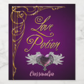 Étiquette Pour Bouteilles De Vin Potion d'amour de Goth Whimsical (Étiquettes simples)