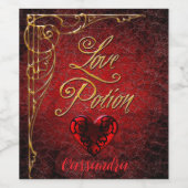 Étiquette Pour Bouteilles De Vin Potion d'amour de Goth Whimsical (Étiquettes simples)
