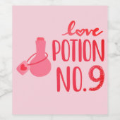 Étiquette Pour Bouteilles De Vin Potion d'amour n° 9 (Étiquettes simples)